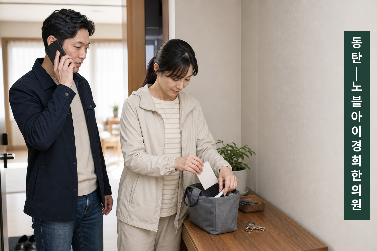 검사 시각과 증상 메모를 한 화면에 모아 방문 전 문의를 준비하는 가족의 교육용 연출